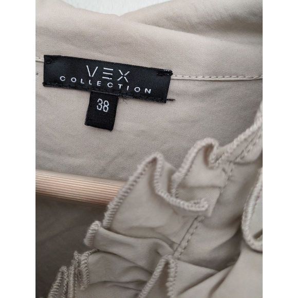 Vex Collection Pleated and Ruffled Button Down Top - Picture 5 of 6